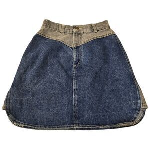 CHIC SUNSET BLUES Vintage Jean Skirt - Size 9 (26" Waist x‎ 18" Length)